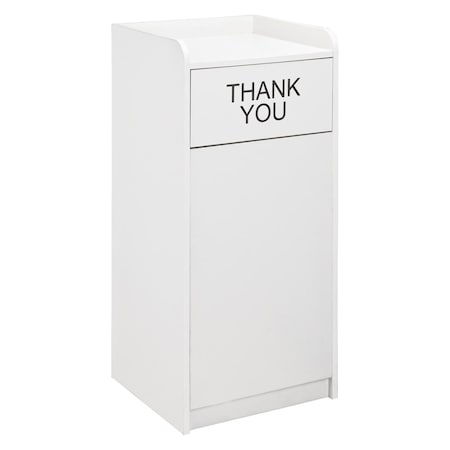 Global Industrial Wooden Waste Receptacle with Tray Top, 36 Gallon, Gray 237175